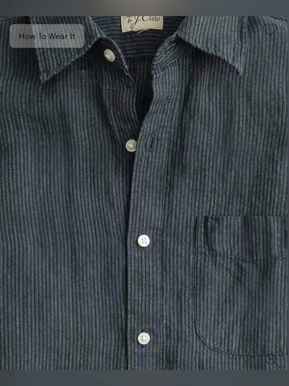 J.Crew Short-sleeve linen point-collar shirt